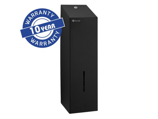 MERIDA STELLA BLACK LINE multiflat toilet paper dispenser, holds up to 675 toilet paper sheets, black